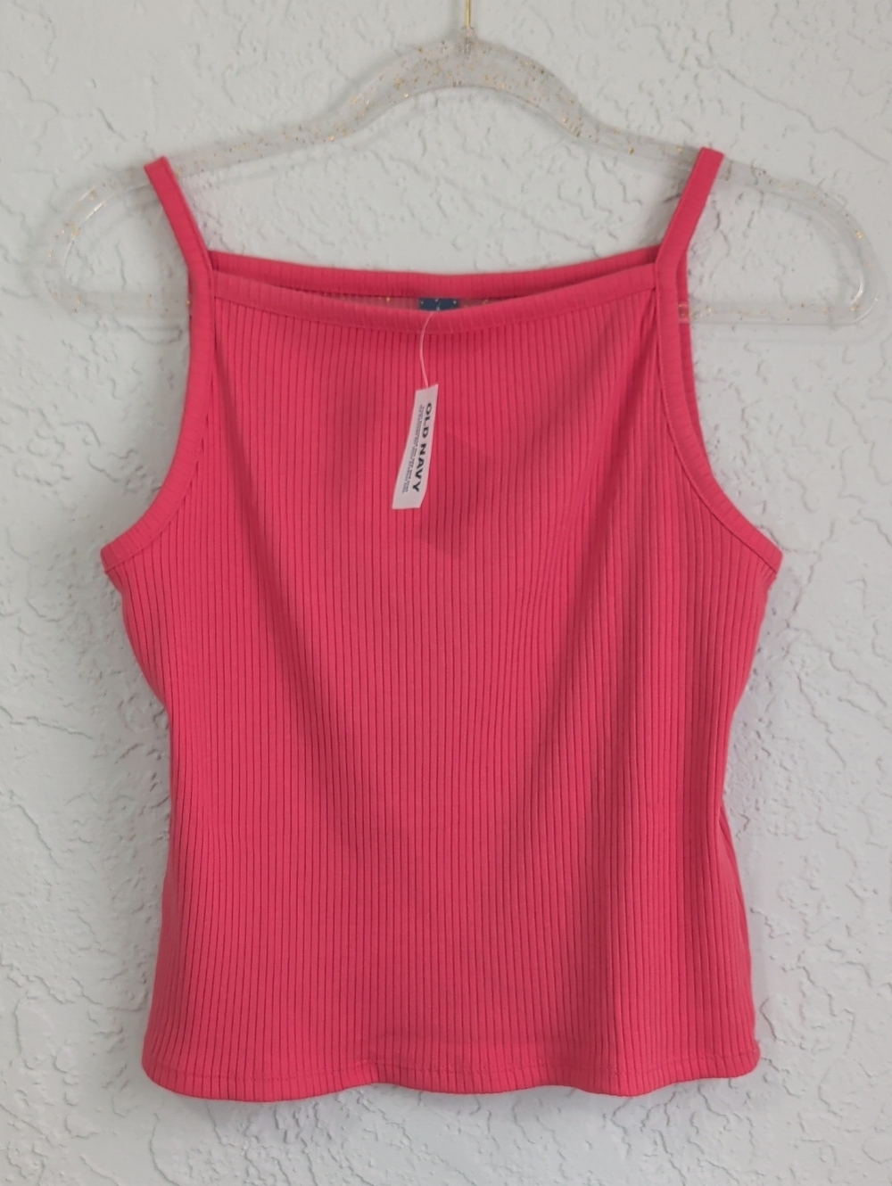 NEW Old Navy Ribbed  Pink/Coral Cami Tank | Size L